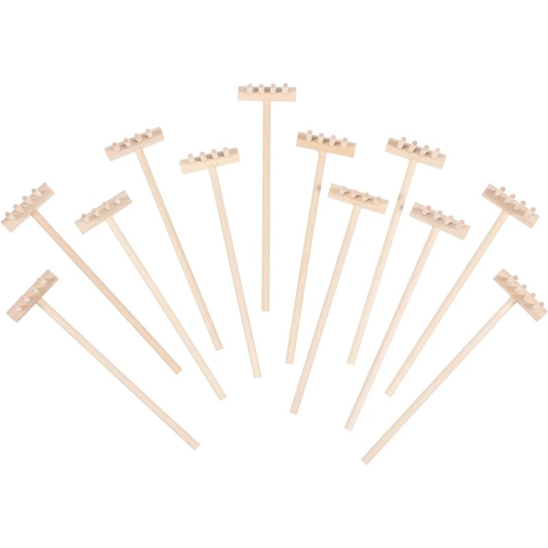 Zen Gardening Tools - 6 adet Mini Bambu Tırmık Seti