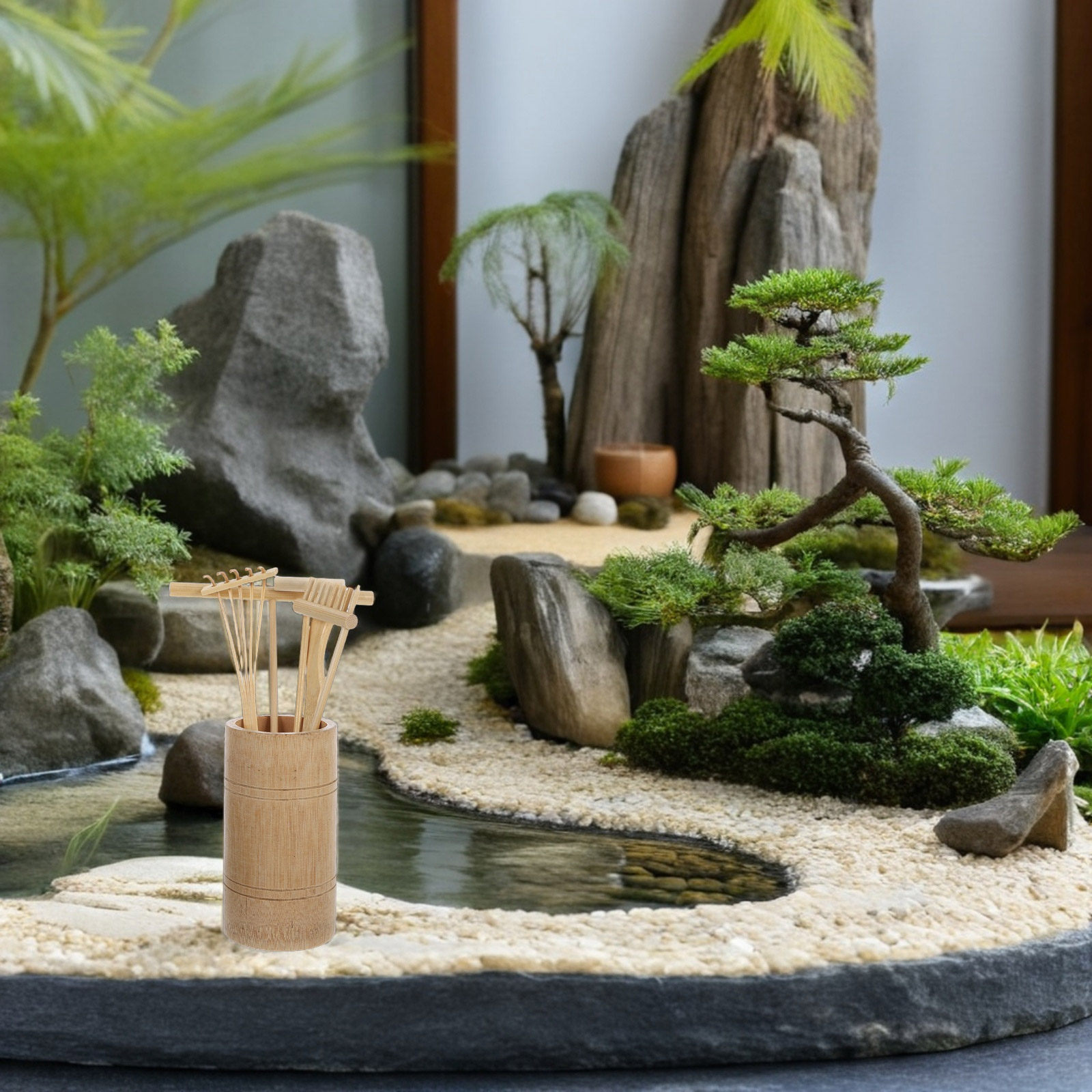 Zen Gardening Tools - 1 Set Zen Kum Tırmığı Seti