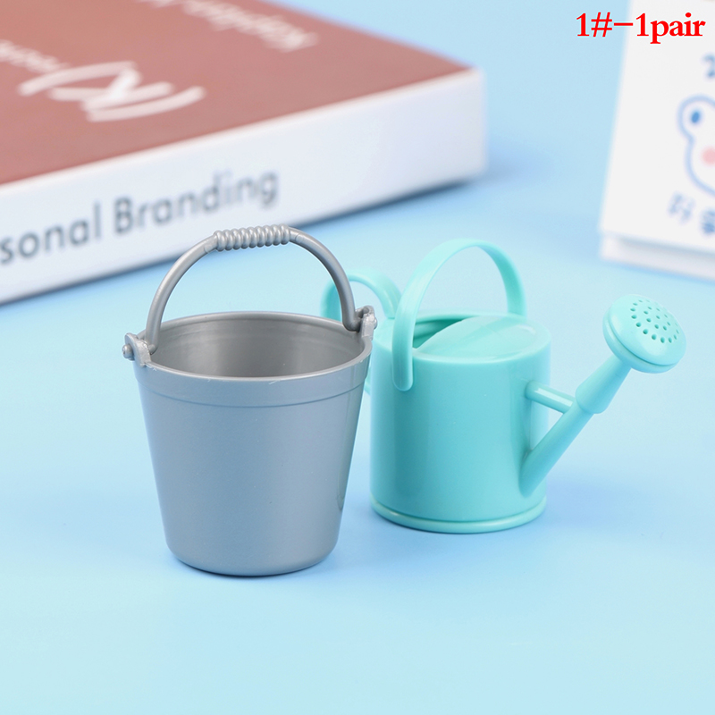 Gardening Tools - 2 adet/takım plastik Dollhouse minyatür kova