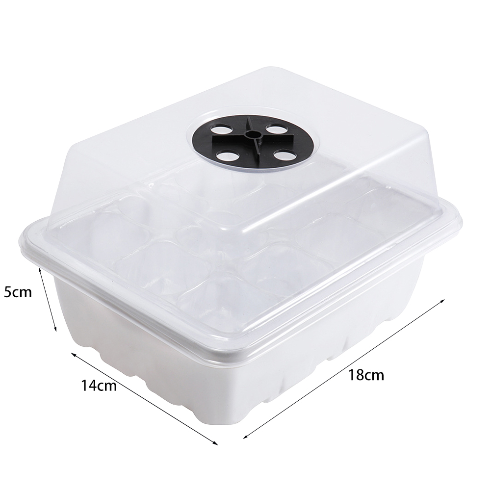 Propagation Tray Dome - 12 Delikli Tohum Başlangıç ​​Tepsisi, Nem