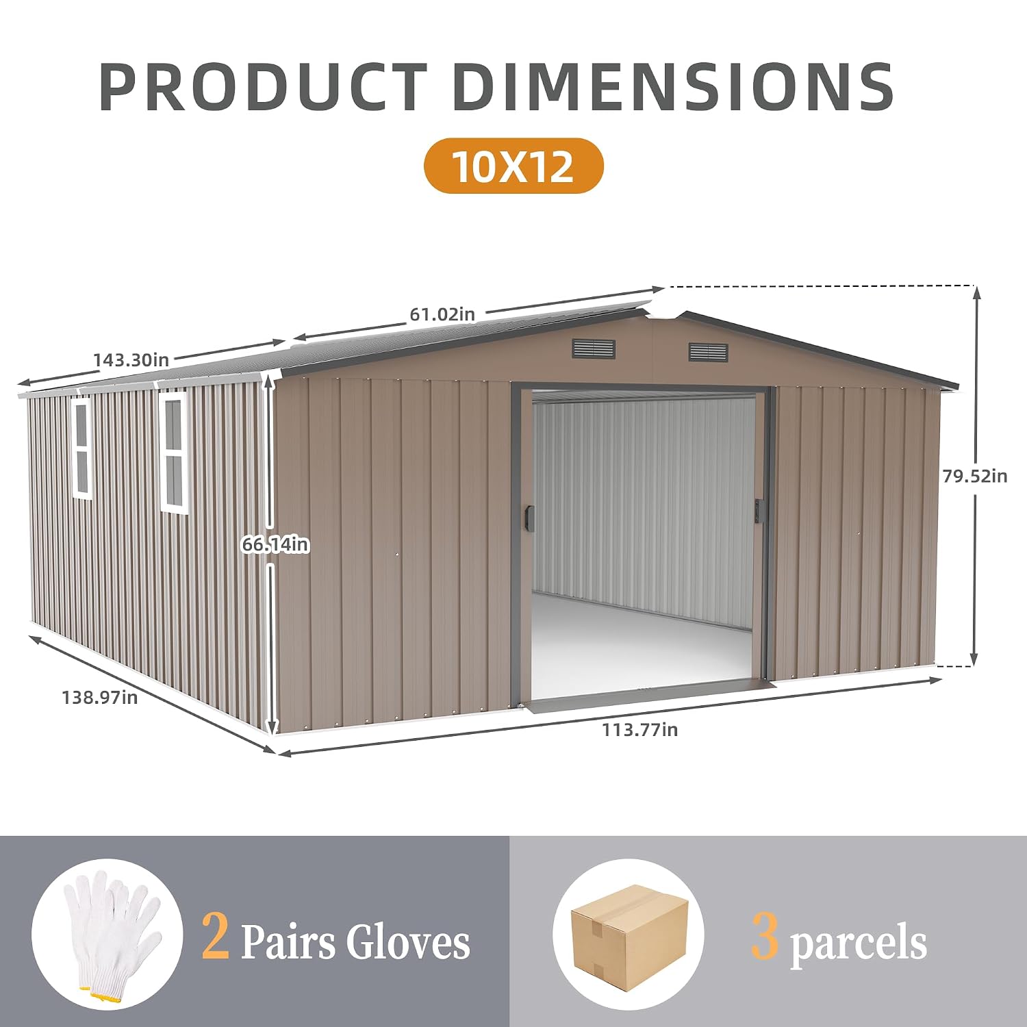 10x12 FT Dış Mekan Depolama Ku - Gardening Tools incelemesi ve fiyatı