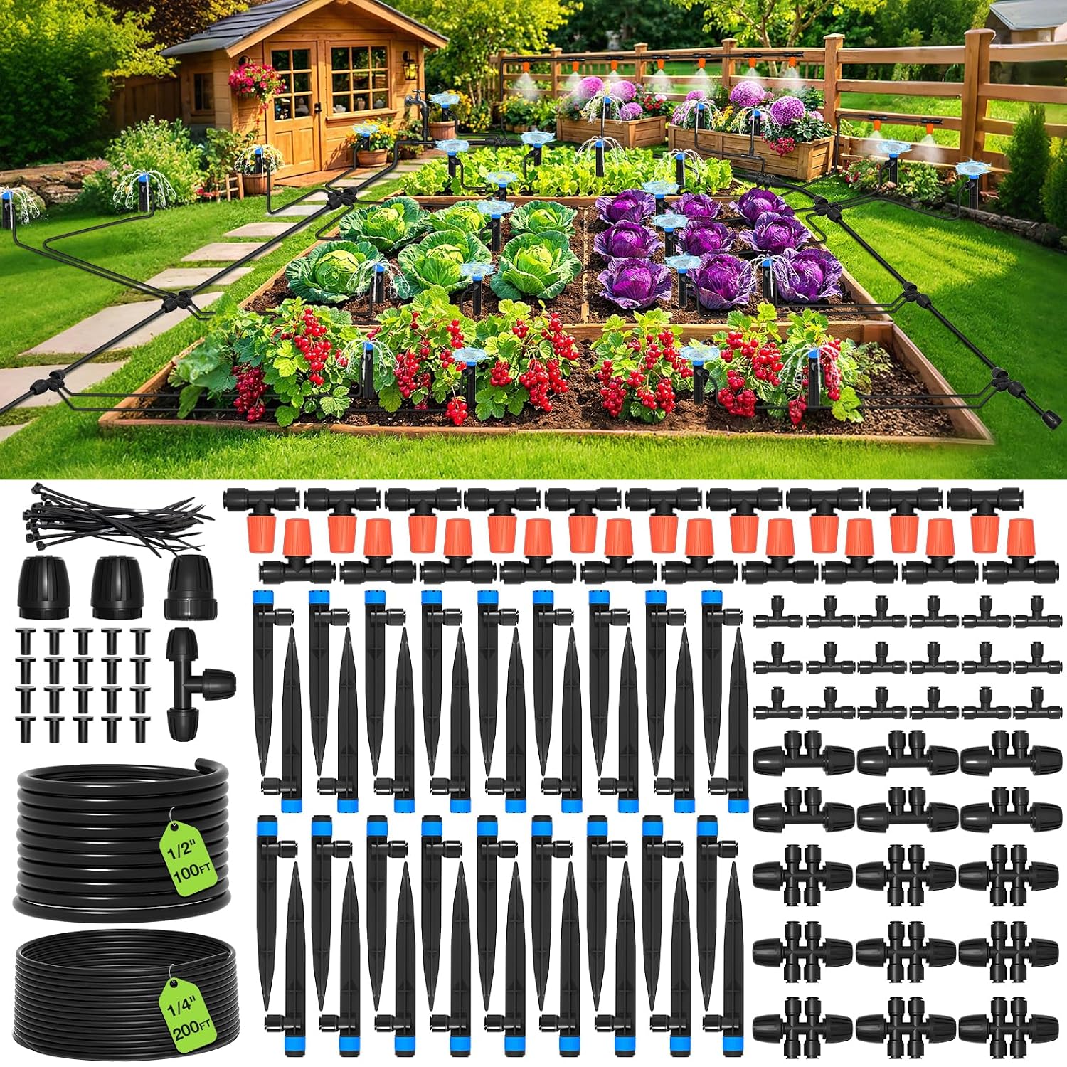 300FT Damla Sulama Sistemi Kit - Drip Irrigation Kit incelemesi ve fiyatı