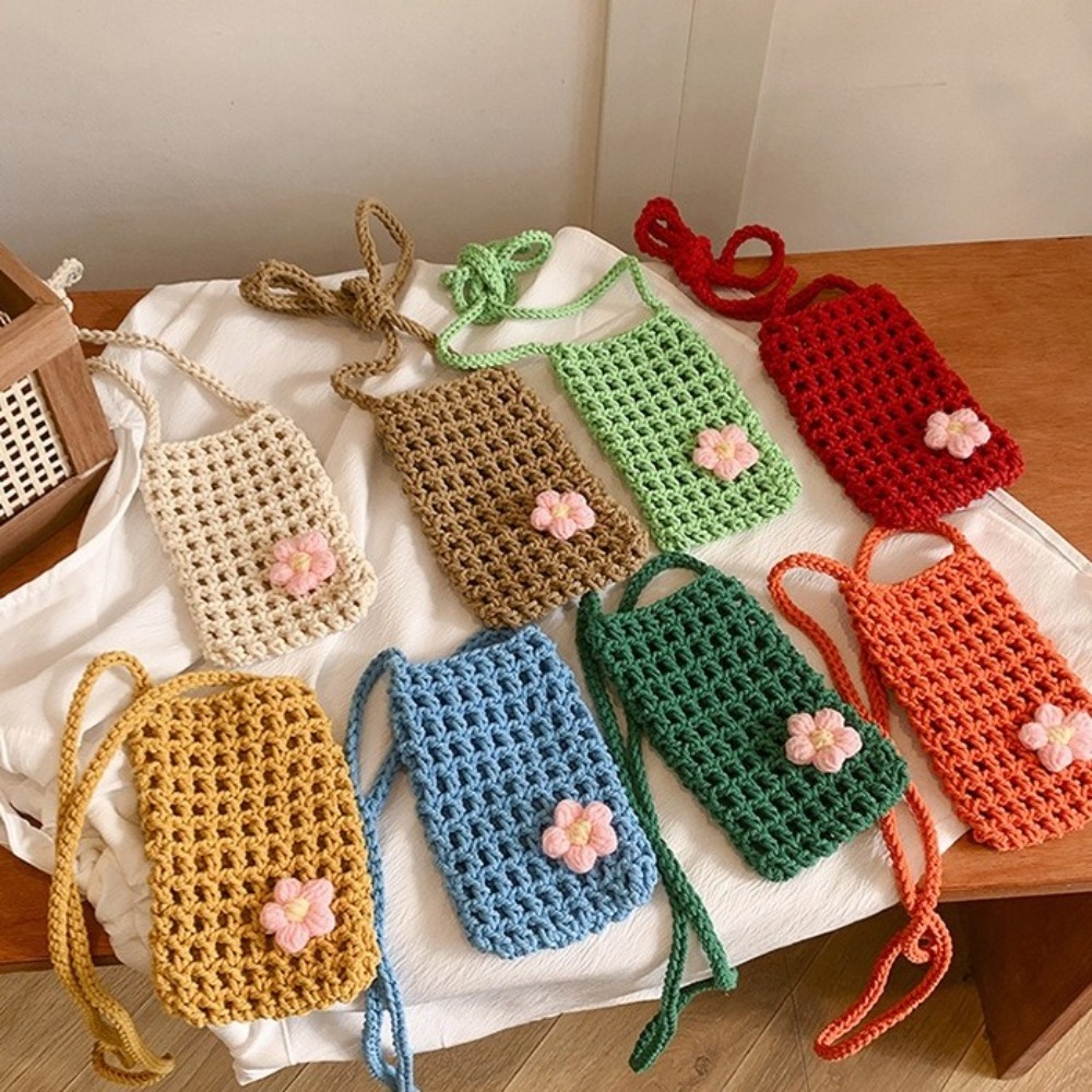 Sevimli Çiçek Örgü Çapraz Askı - Outdoor Planting Bag incelemesi ve fiyatı