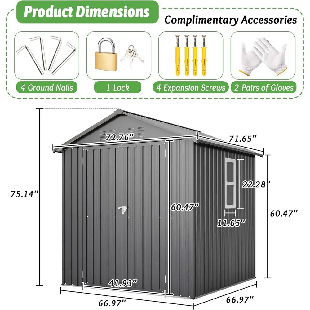 6x6 Galvaniz Çelikten Açık Hav - Gardening Tools incelemesi ve fiyatı